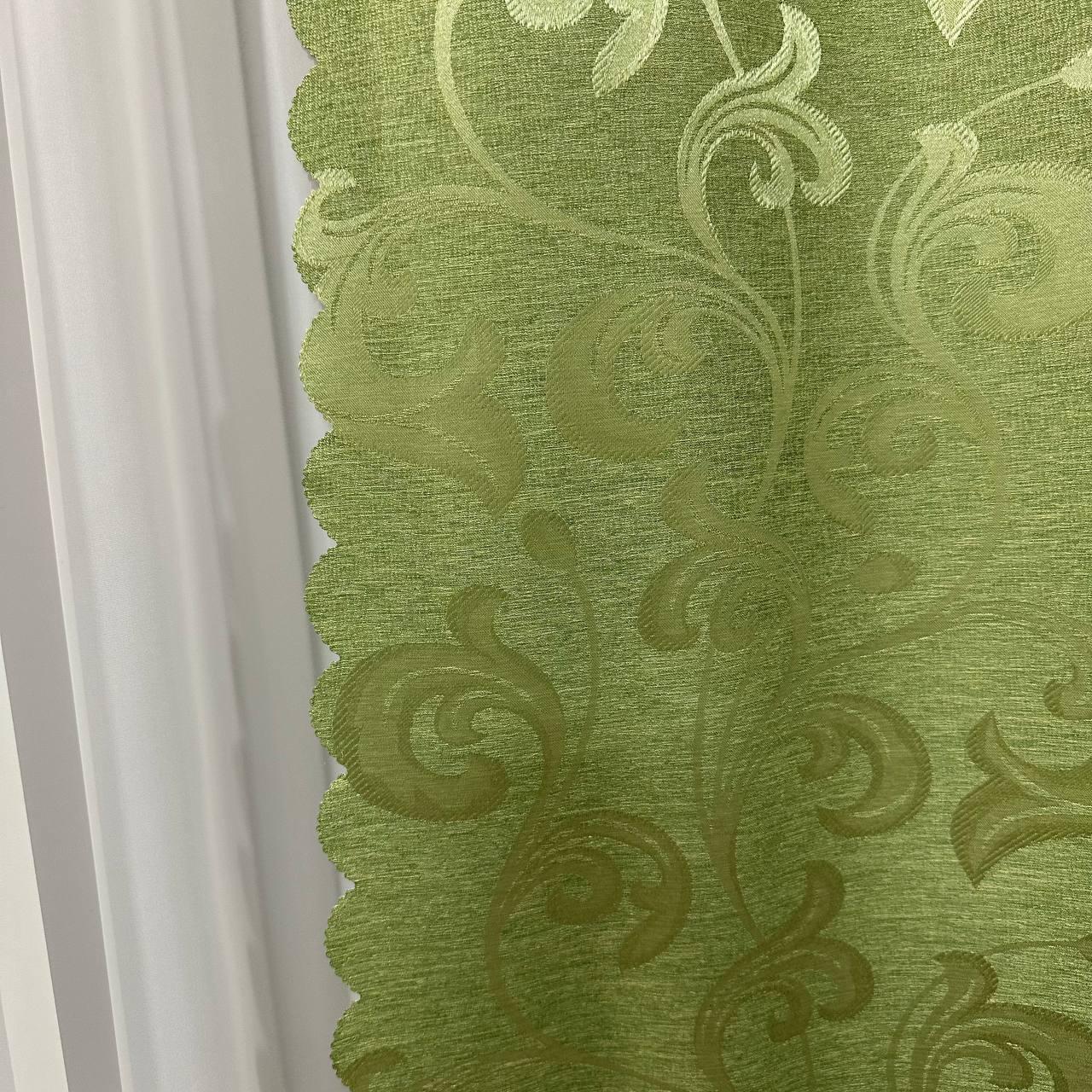 Штори Toscana жаккардові 1,5х2,7 м 2 шт. Салатовий - фото 8 Штори Toscana жаккардові 1,5х2,7 м 2 шт. Салатовий - фото 8