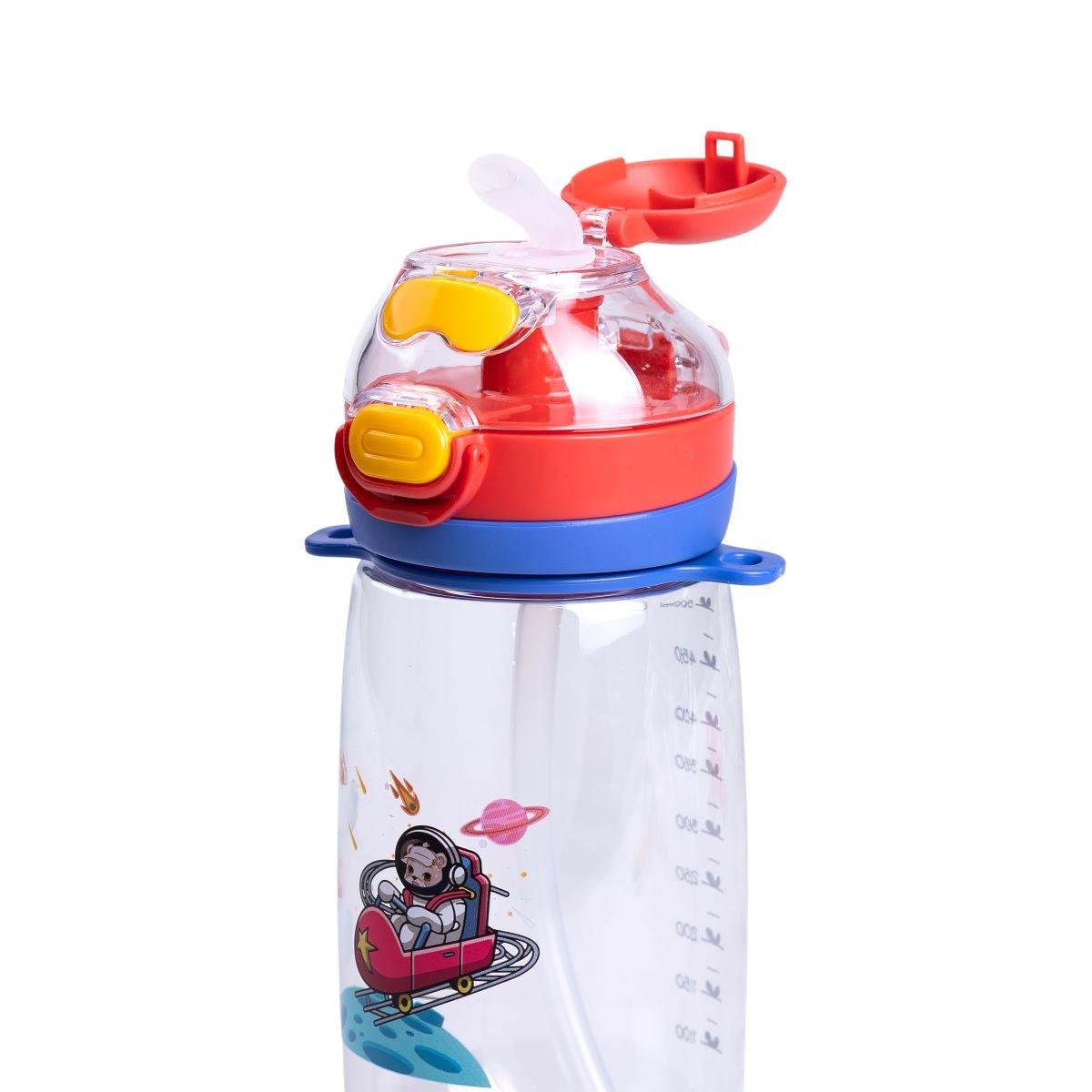 Бутылка для воды детская с ремешком и трубочкой HP-14-45R 550 мл (A-033939) - фото 3