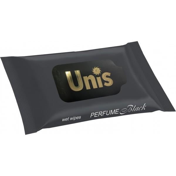 Влажные салфетки антибактериальные Unis Perfume 15 шт. Black (331802)