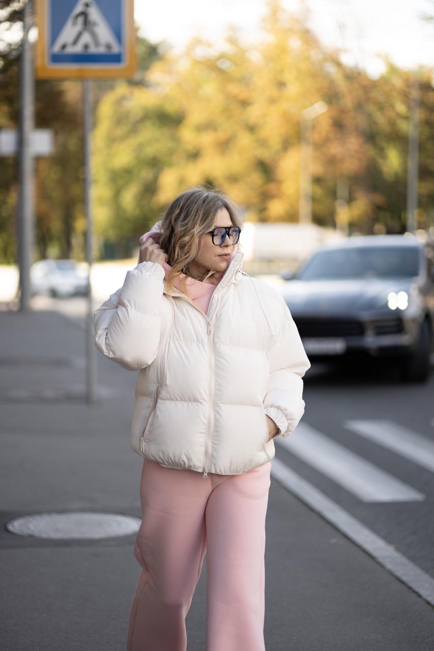 Пуховик женский демисезонный Белый