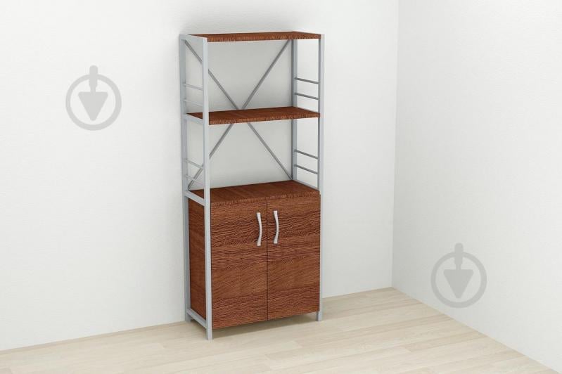 Этажерка 3/60 Ferrum-decor Серии Конект с тумбой  144x60x28 Серый ДСП Венге (FD1037)