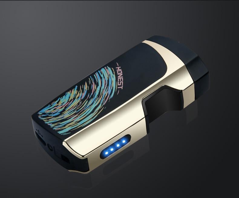 Зажигалка HONEST YJ176 электронная аккумуляторная USB Abstract Черный (SUN5559)