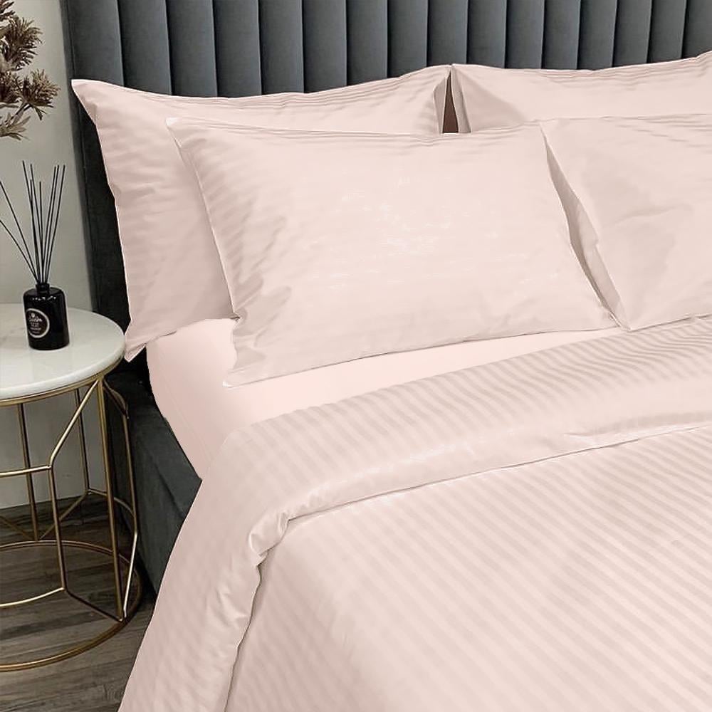 Комплект постільної білизни Zastelli Ivory Stripes/Pearled Ivor Stripe сатин євро 200х220 см Айворі (21859) Комплект постільної білизни Zastelli Ivory Stripes/Pearled Ivor Stripe сатин євро 200х220 см Айворі (21859)