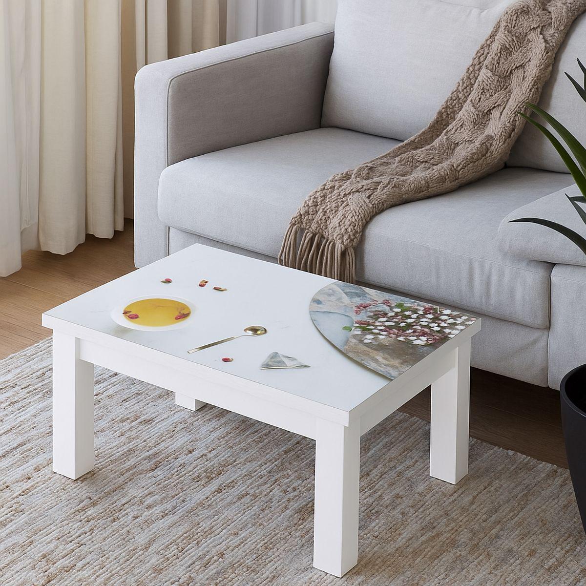 Журнальный стол AiH B-Jet PRINT №9 ЛДСП с деревянными ножками 90х60 см (131027015)