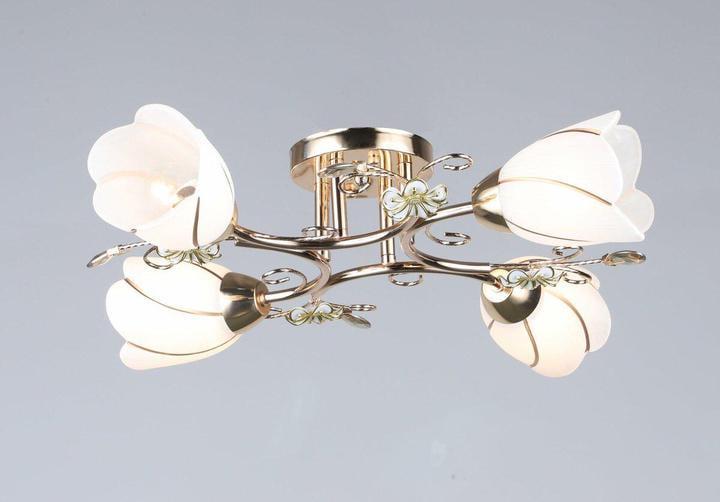 Люстра потолочная Sirius на четыре плафона-цвета Е27 IP20 B N0282/4 Белый/Золотой (28685789)