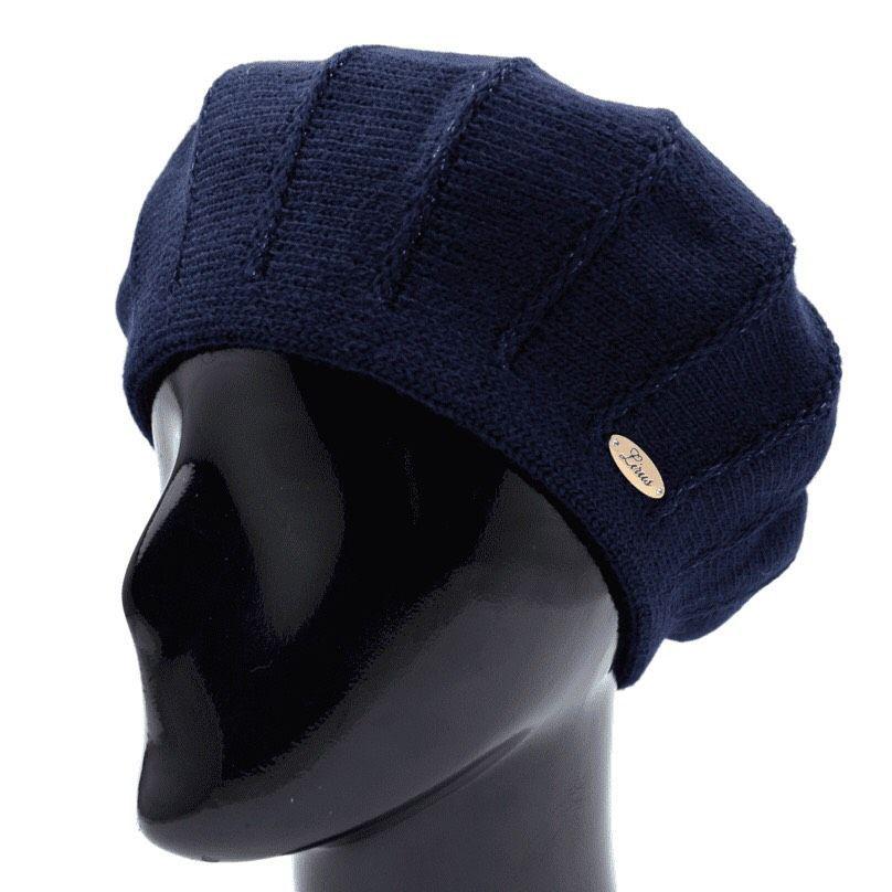 Берет шерстяной Lirus Милан двойной р. 56-58 Синий (38927)