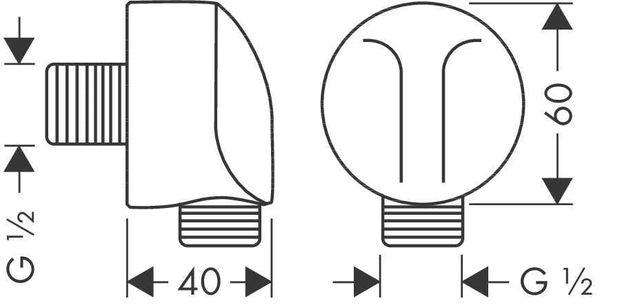 Подключение душевого шланга Hansgrohe FIXFIT 27454140 Бронзовый (113925) - фото 2