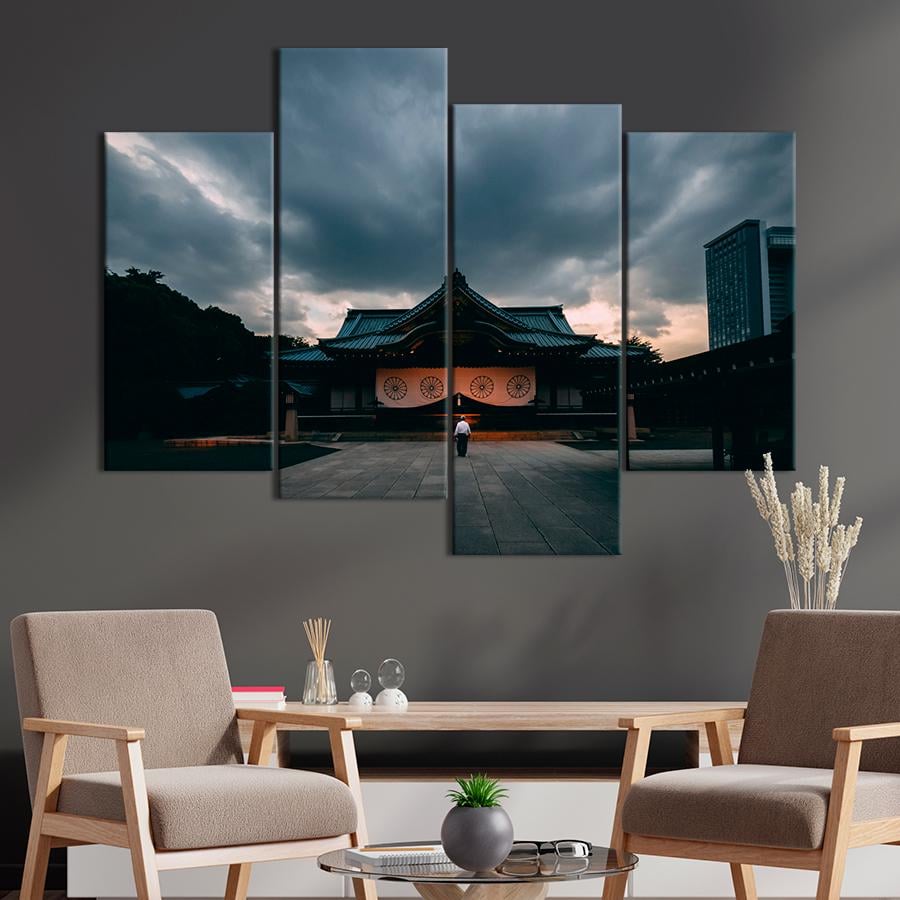 Картина город Храм Ясукуни в Японии 129x90 см (A695-4)
