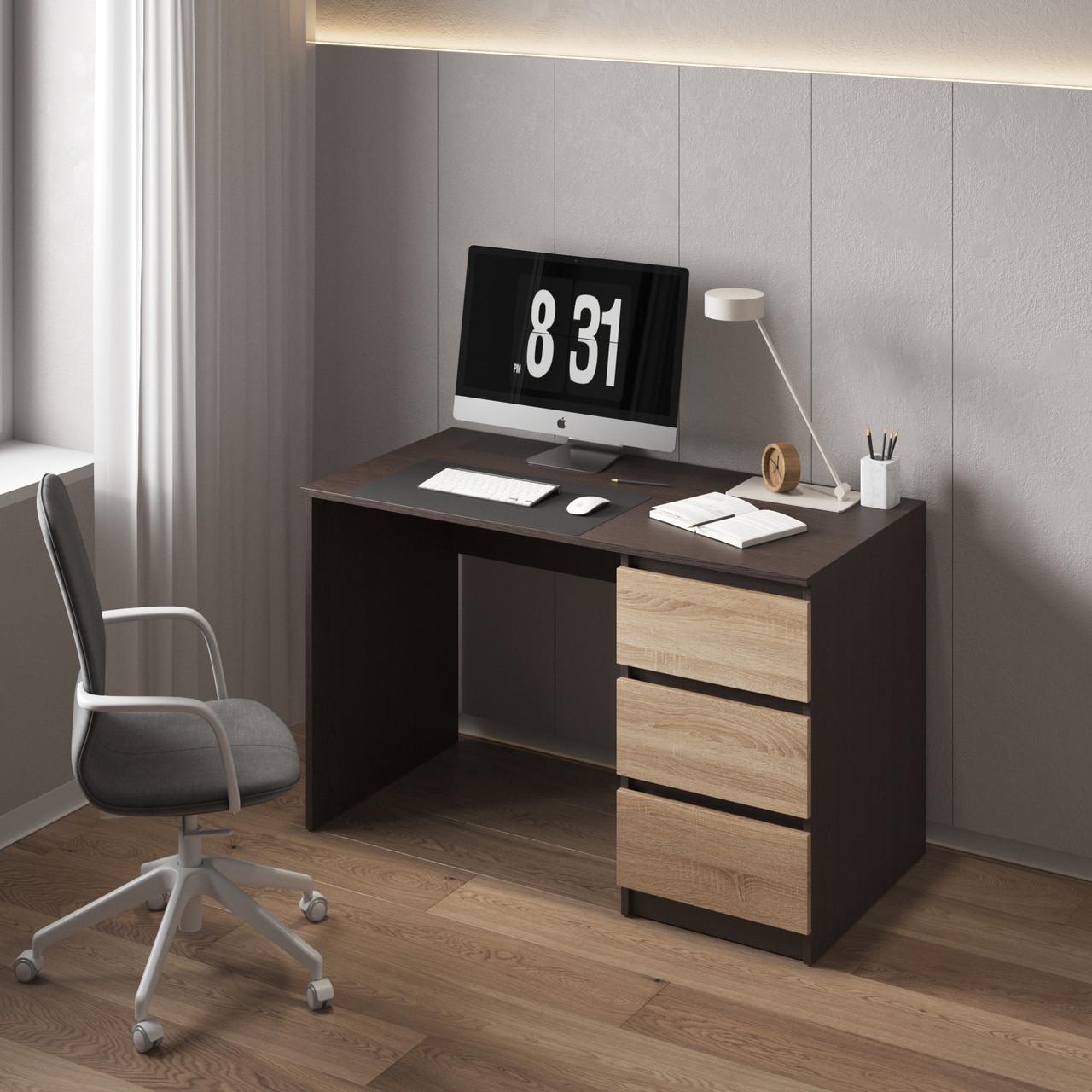 Стіл комп’ютерний з тумбою Вайс R-1 1200х600х755 мм Венге Темний-Дуб Сонома фасад (30469120) Стіл комп’ютерний з тумбою Вайс R-1 1200х600х755 мм Венге Темний-Дуб Сонома фасад (30469120)