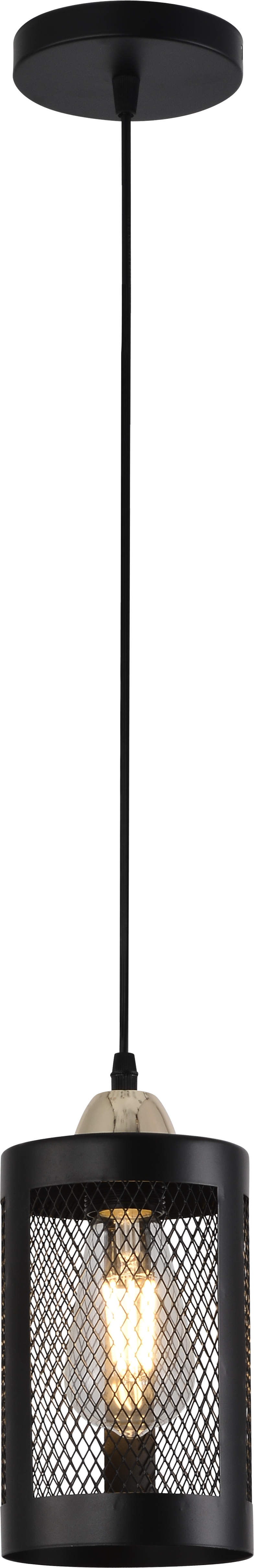 Люстра подвесная лофт Sirius XA3224/1 BK+FGD (000041502)