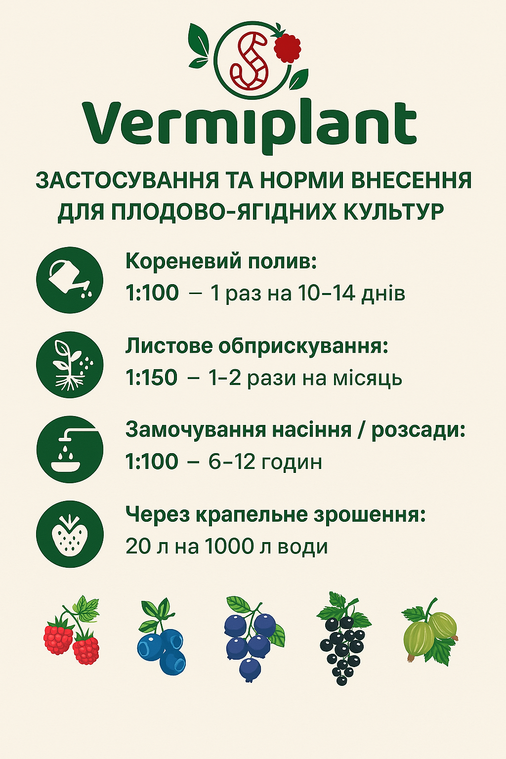 Удобрение концентрат вытяжка вермикомпоста Vermiplant для плодово-ягодных культур 5 л - фото 3