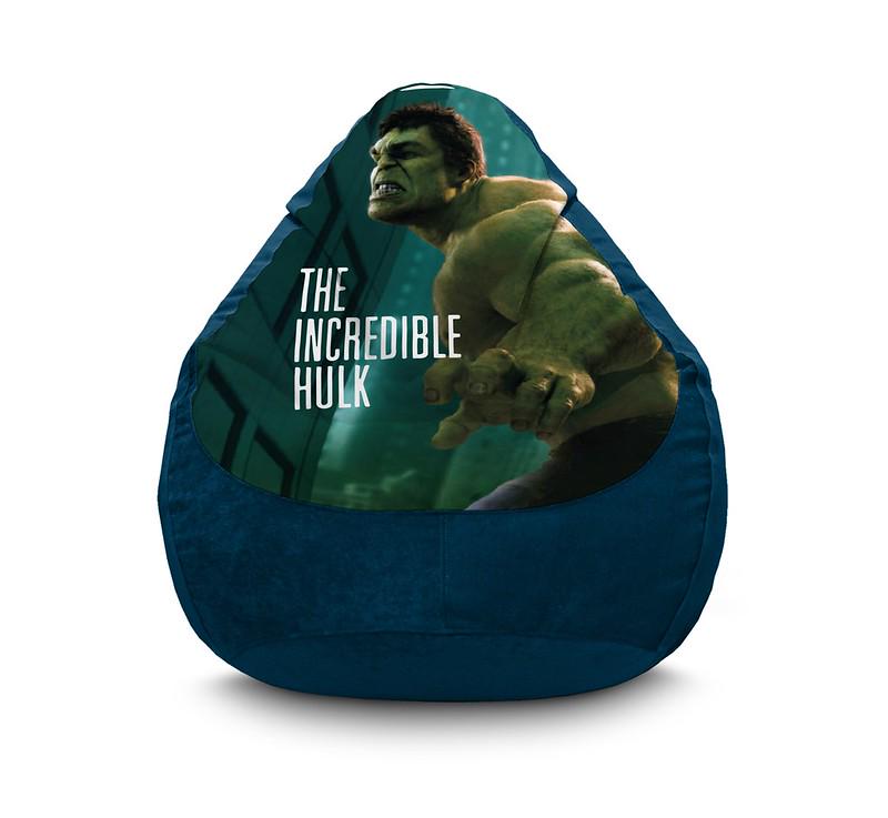 Кресло мешок iPuff Hulk Флок XL 80x110 см Синий