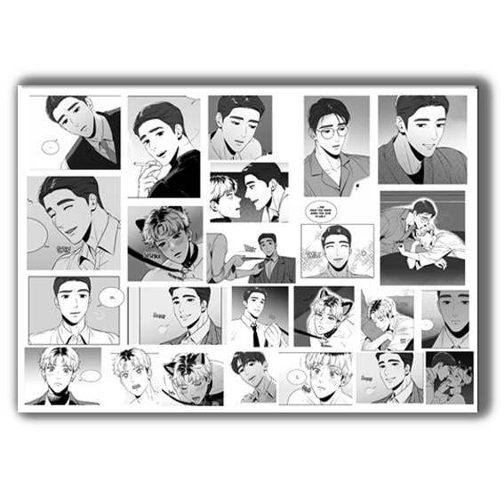 Стикеры аниме манхва BJ Алекс А4 лист (stik_176)