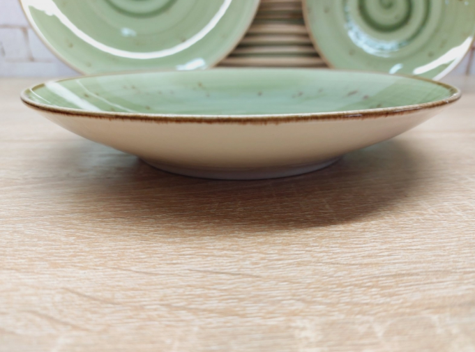 Столовий сервіз OMS TULU порцеляна 6 персон 24 шт. Spiral Green (DN24-Spiral Green) - фото 3 Столовий сервіз OMS TULU порцеляна 6 персон 24 шт. Spiral Green (DN24-Spiral Green) - фото 3