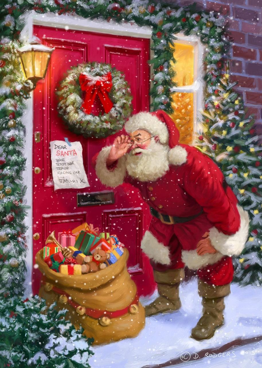 Картина по номерам PICua Санта Классу пришел в гости 40х50 (GX50101 )