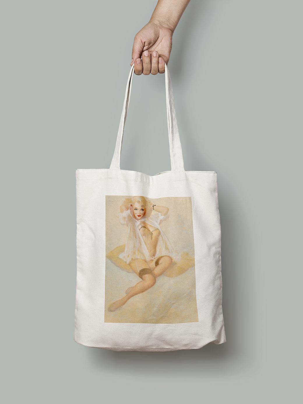 Эко-сумка Блонда в пеньюаре шопер (pin_up010010_Bag)