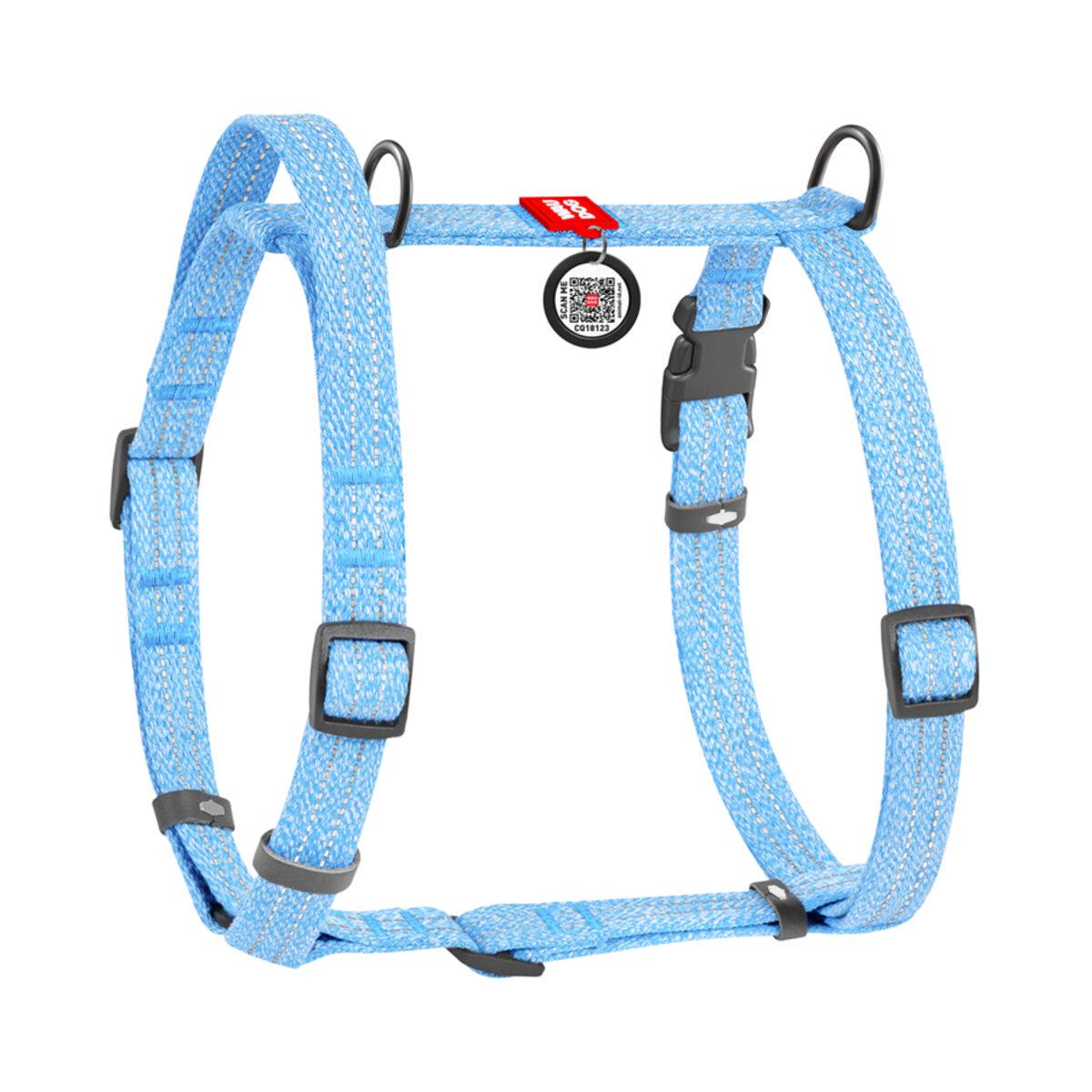 Шлея для собак анатомічна Waudog Re-cotton з QR-паспортом/світловідбивна М 20 мм х 43-60 см х 50-80 см Блакитний (25922 Col) Шлея для собак анатомічна Waudog Re-cotton з QR-паспортом/світловідбивна М 20 мм х 43-60 см х 50-80 см Блакитний (25922 Col)