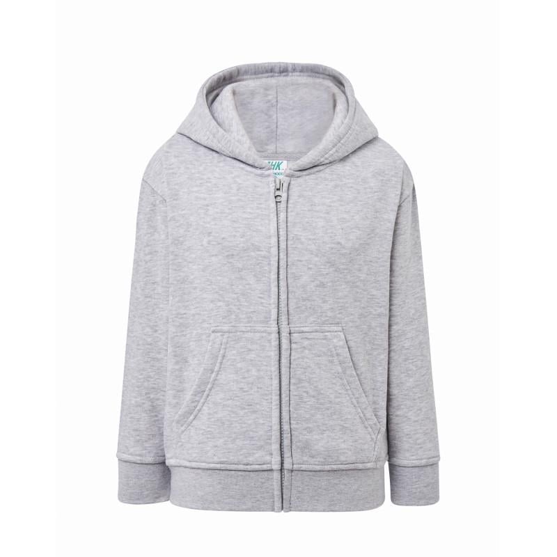 Кофта детская JHK KID HOODED SWEATSHIRT 3/4 Светло-серый меланж (AS)