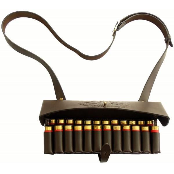 Патронташ плечевой Медан двухрядний кожаный с тиснением на 24 патрона 12 калибра (24820633) - фото 3