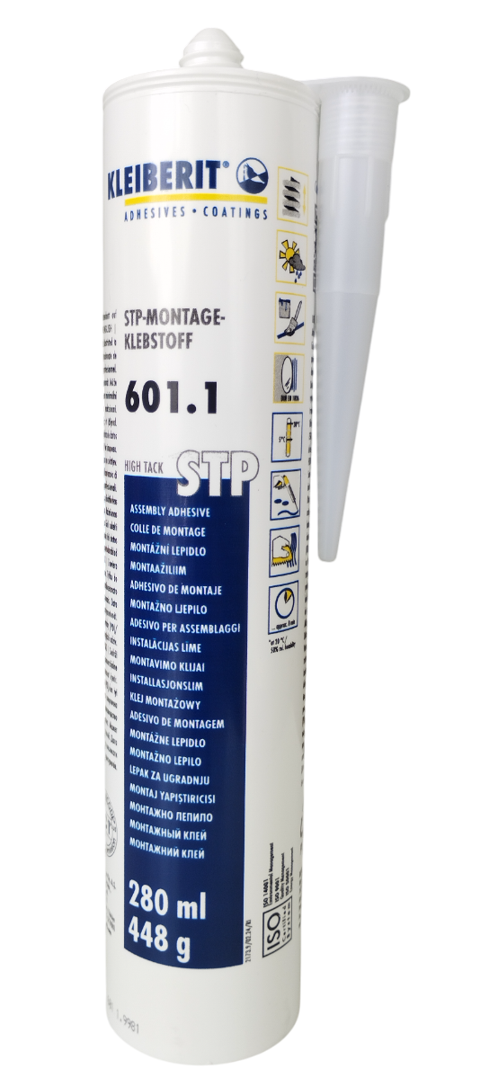 Клей-герметик Kleiberit STP 601.1 для монтажу дзеркала та стінових панелей 0,448 кг Білий (2492763576)