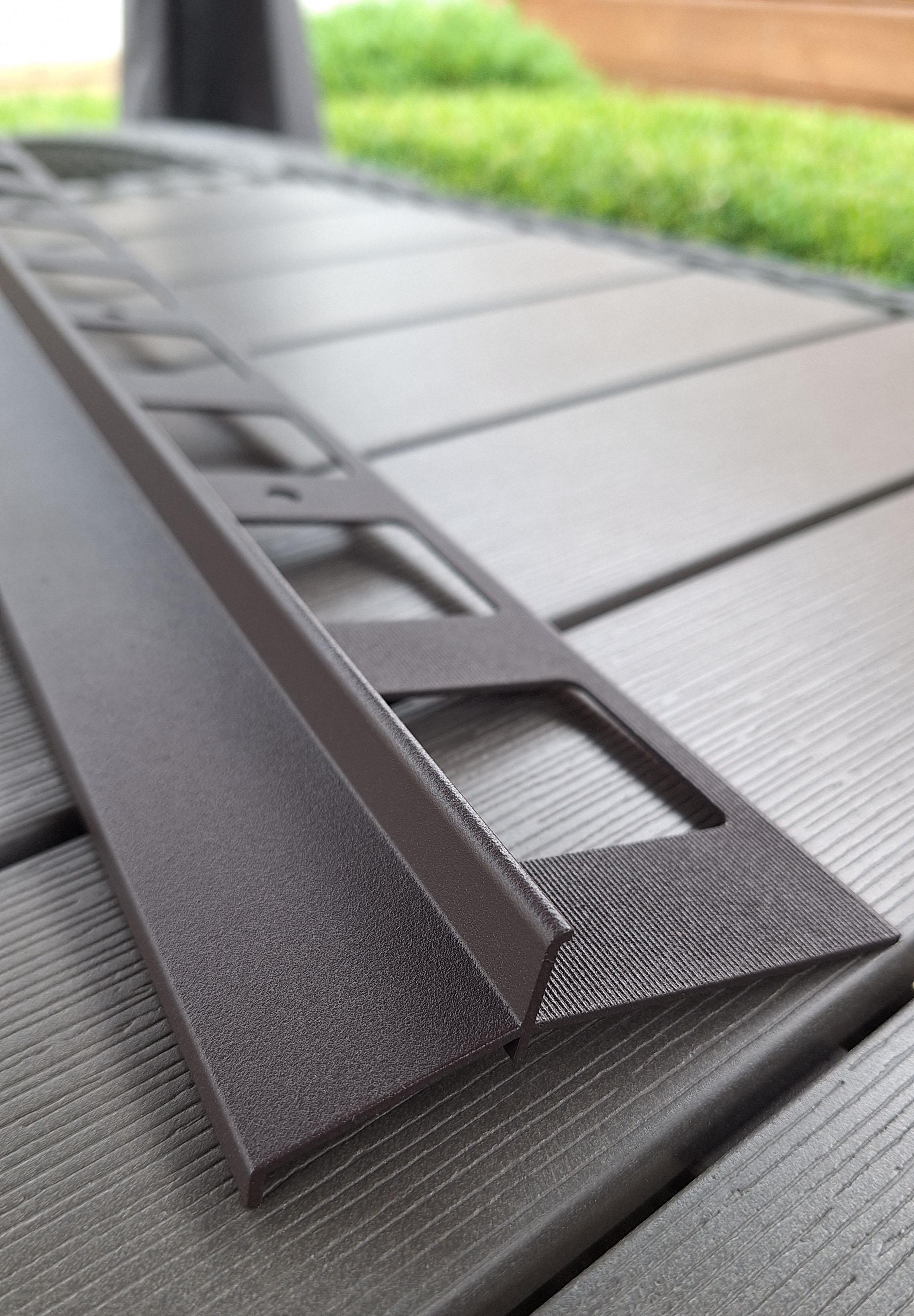 Алюмінієвий капельник відлив MAXI під плитку для відкритого балкона/тераси 2 м матовий Коричневий (choco-pural) - фото 7 Алюмінієвий капельник відлив MAXI під плитку для відкритого балкона/тераси 2 м матовий Коричневий (choco-pural) - фото 7