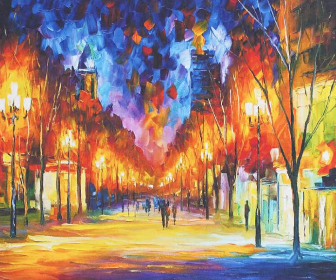 Картина за номерами TK Group 31470 30 Нічна алея 40х30 см (84674)