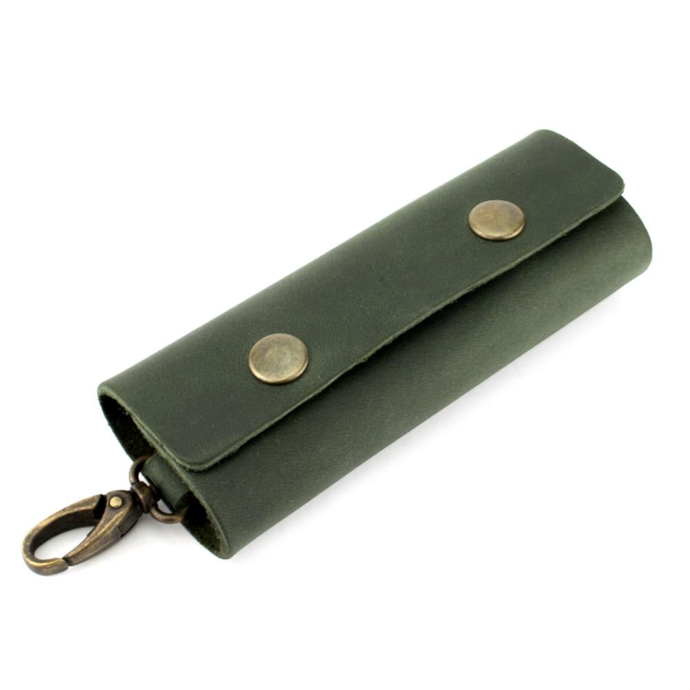 Ключниця шкіряна HandyCover HC0055 з карабіном Зелений - фото 1 Ключниця шкіряна HandyCover HC0055 з карабіном Зелений - фото 1