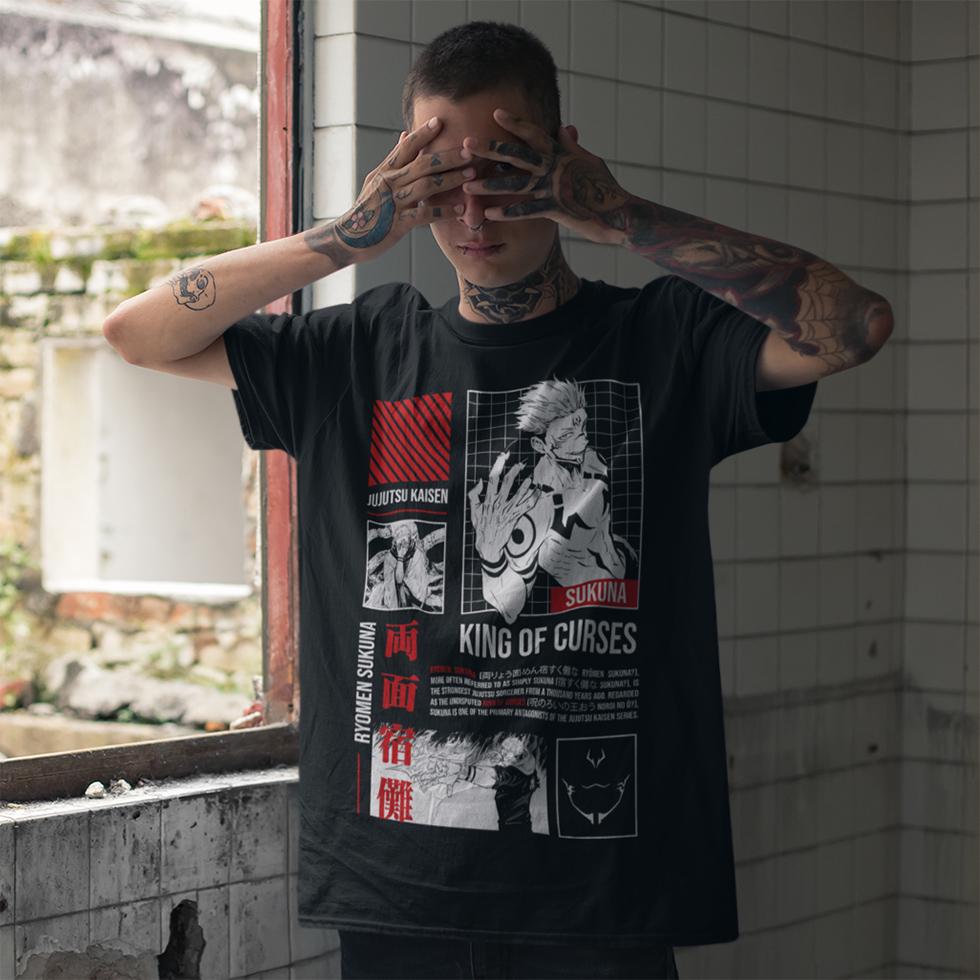 Футболка унисекс Jujutsu Kaisen Ryomen Sukuna L Черный (0000011843)
