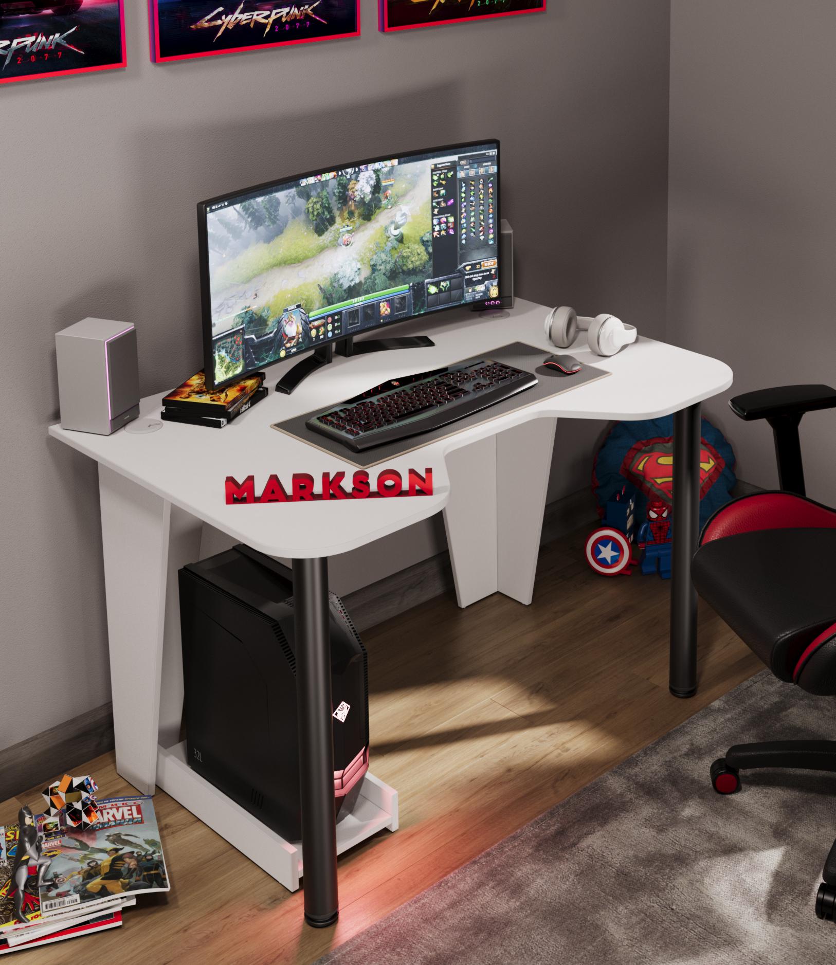 Компьютерный стол игровой STALKER Белый (24117246)