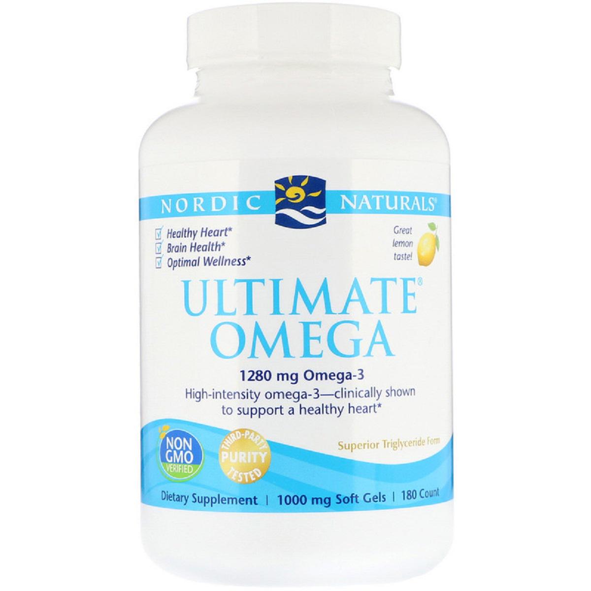 Риб'ячий жир Nordic Naturals Ultimate Omega Lemon 1280 мг 180 капсул (NOR03790)