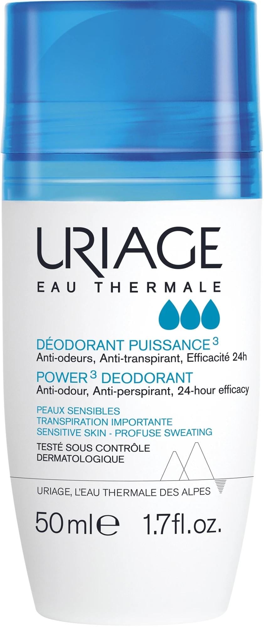 Дезодорант-антиперспирант шариковый Uriage Power 3 Deodorant Тройная сила 50 мл (1463566826)