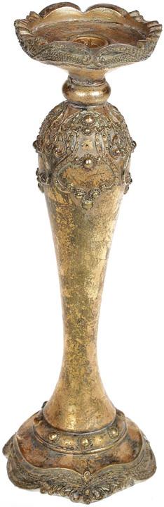 Подсвечник Saaling Аркадия 12,5х12,5х36 см Состаренное золото (BD-440-819)