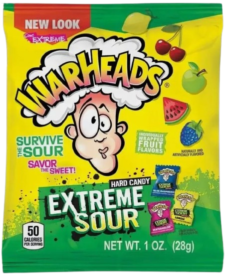 Леденцы Warheads Extreme Sour Hard Candy 28 г (2326910548)