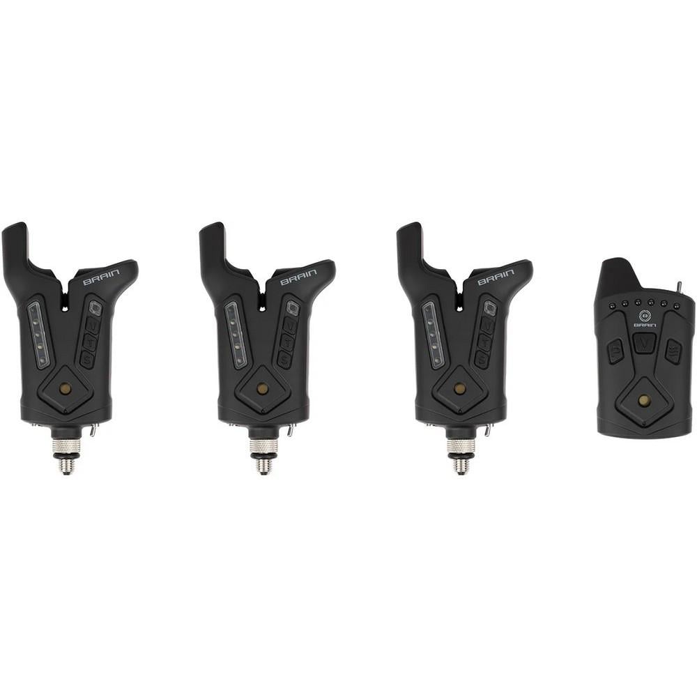 Набор сигнализаторов клева Brain Wireless Bite Alarm F-1 3+1 (1858.80.81)