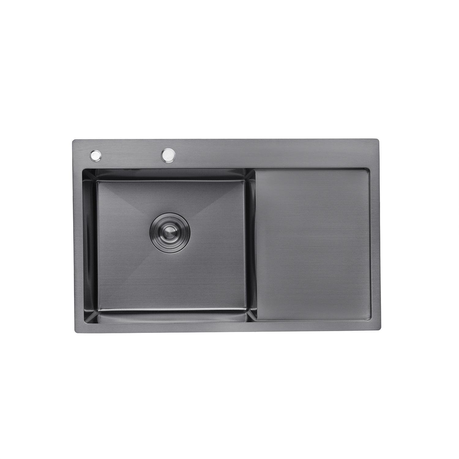 Мойка для кухни Kroner KRP Schwarze 7849LHM PVD 3,0/1,0 мм (CV025278)