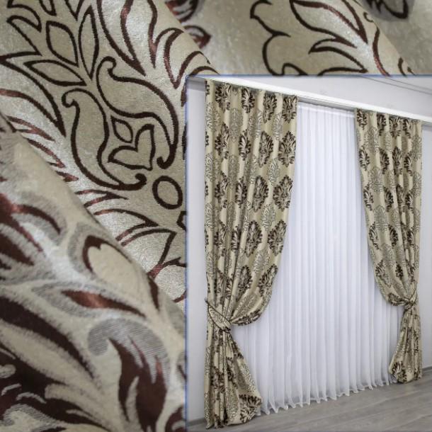 Комплект штор Корона блекаут/софт 1,5х2,75 м 2 шт. Бежевый (1274ш) - фото 3