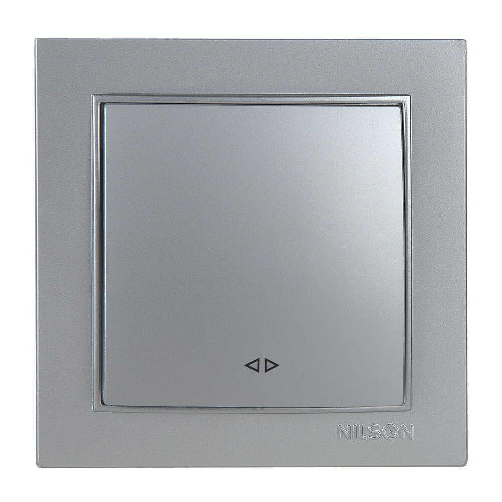 Вимикач Nilson Thor проміжний Срібний (27131010)