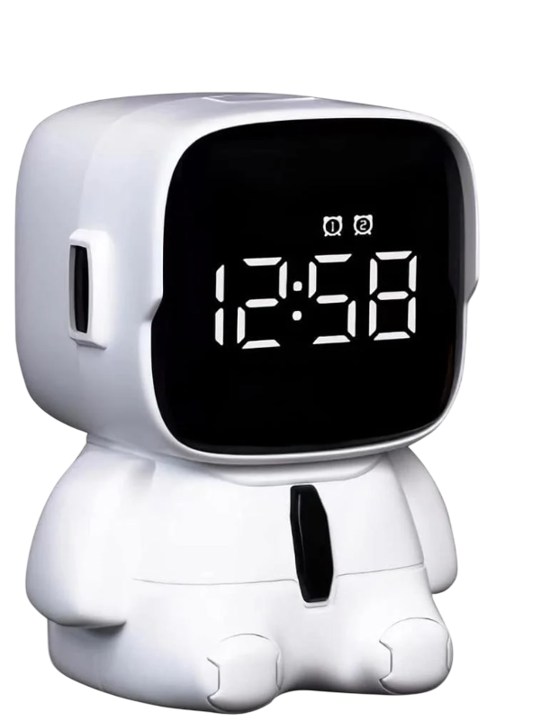 Часы будильник электронные Robot clock настольные