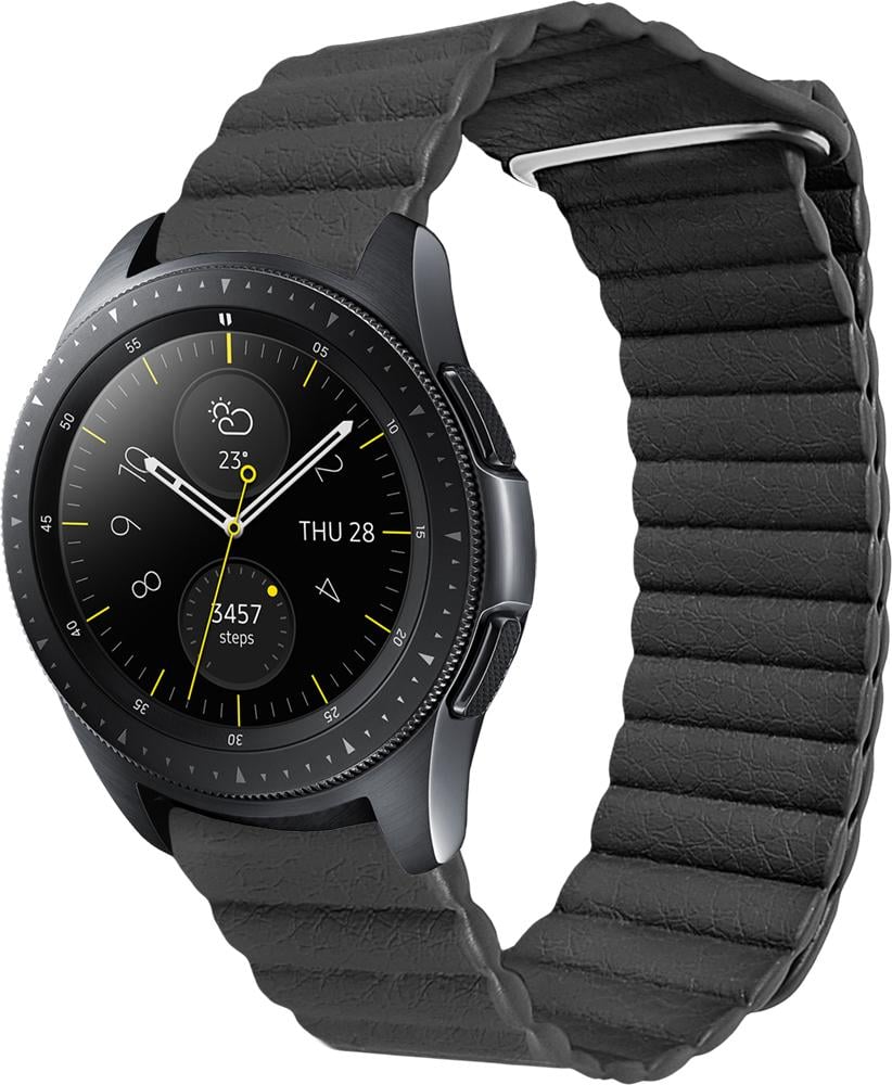 Ремешок кожаный Genis для Galaxy Watch 42 мм Black (26490-2B)