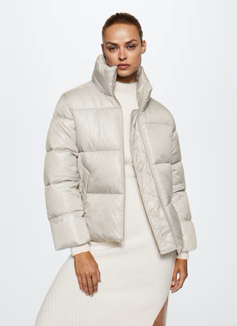 Куртка женская Mango 37028253 XS Серо-белый