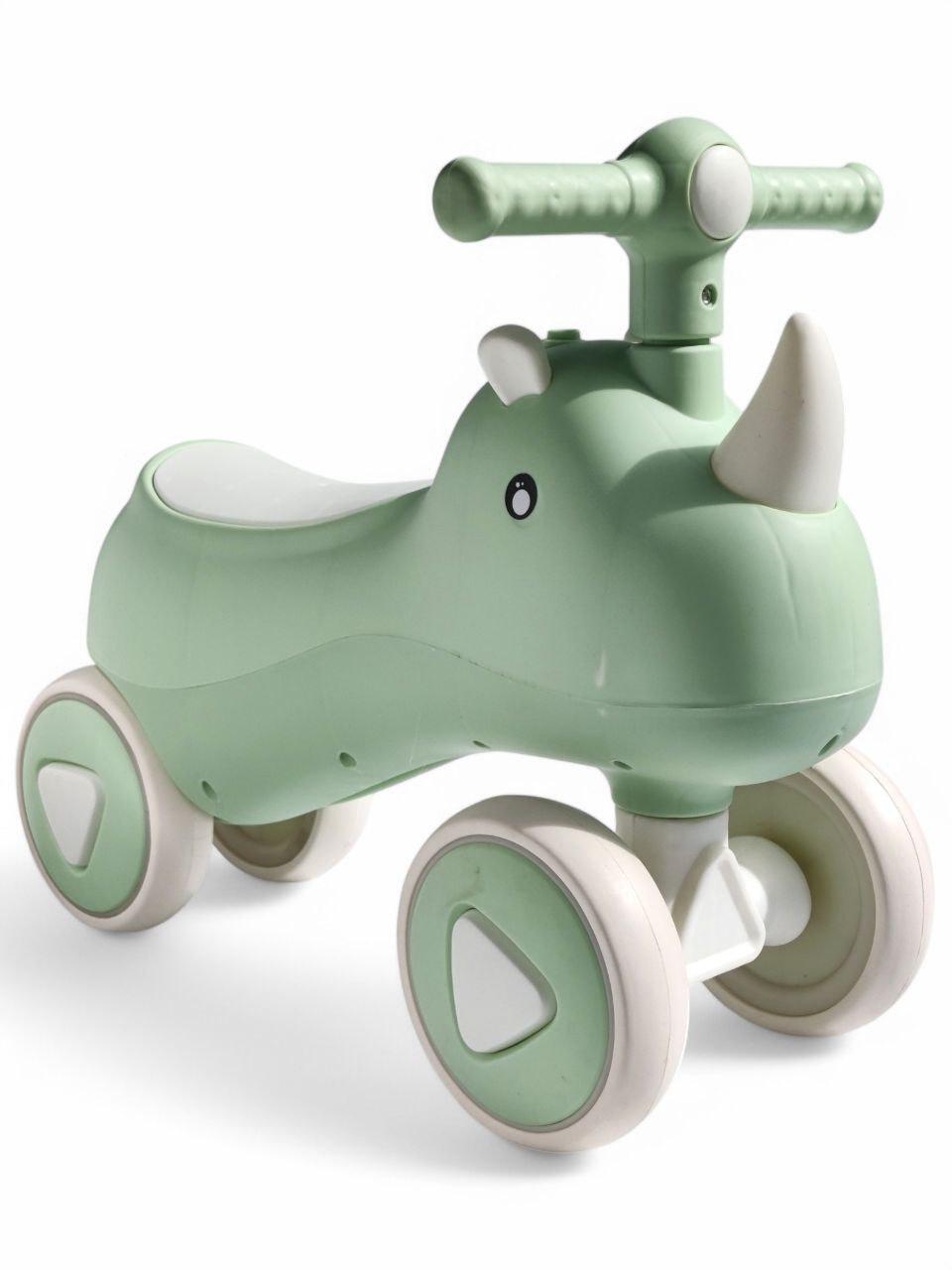 Біговел Rhinoceros 1088 на 4 колесах до 40 кг зі світловими та звуковими ефектами Зелений (1088r-s)