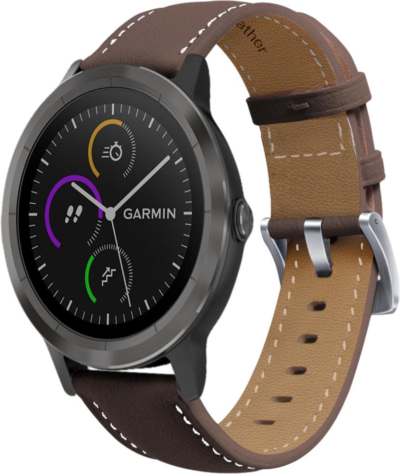 Ремінець шкіряний Folsa для Garmin Vivoactive 3 Dark Brown (31511-05)
