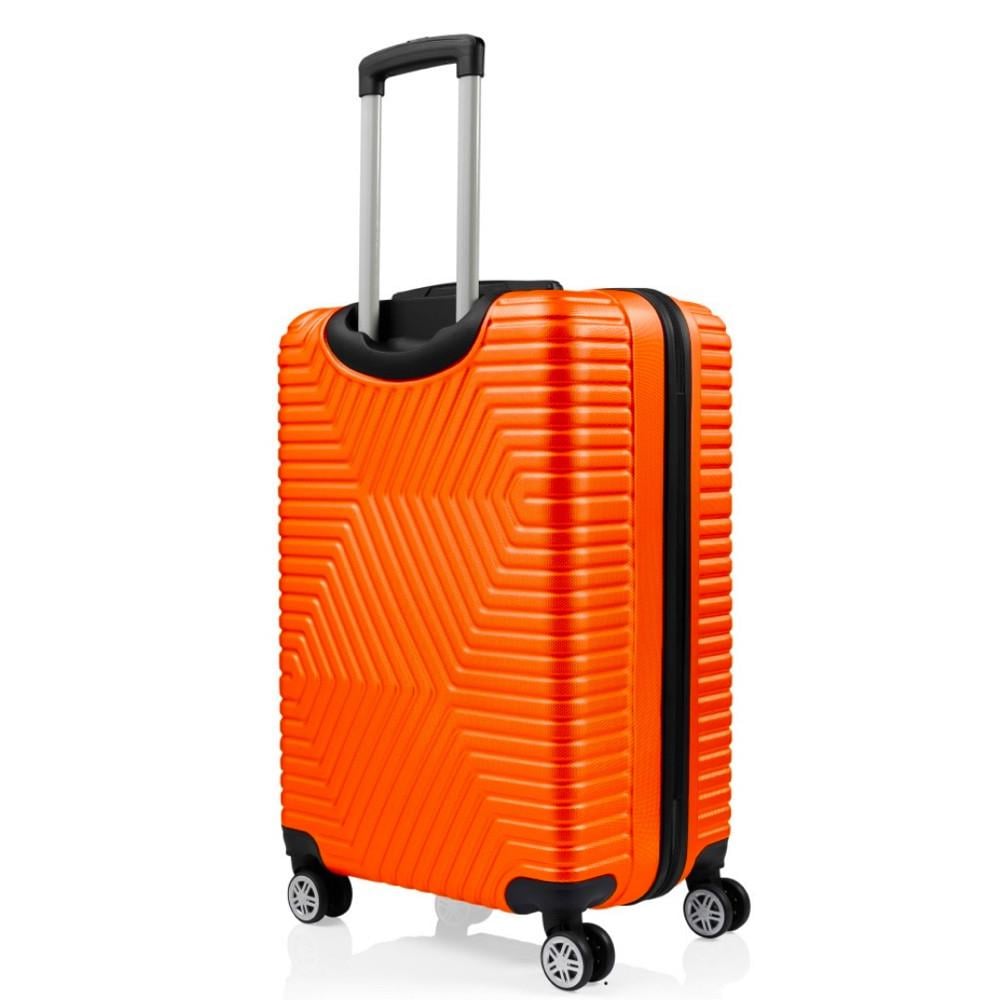 Валіза Polo ПК019-S полікарбонат на 4-х подвійних колесах маленька S 50 л Помаранчевий - фото 5