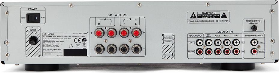 Підсилювач інтегральний AIWA AMU-120BT Silver (370198) - фото 2 Підсилювач інтегральний AIWA AMU-120BT Silver (370198) - фото 2