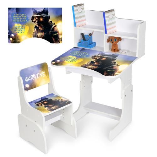 Парта со стульчиком N 2071-2-1 Кот-воин с интерактивным англо-украинским алфавитом - фото 2 Парта со стульчиком N 2071-2-1 Кот-воин с интерактивным англо-украинским алфавитом - фото 2