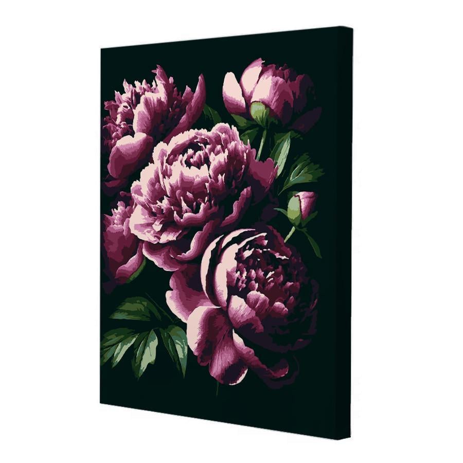 Картина по номерам Riviera Blanca Фиолетовые пионы 40x50 см (RB-0963)