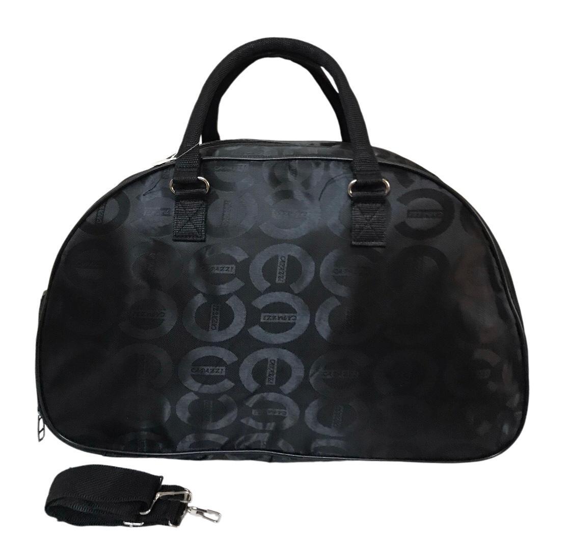 Сумка дорожная ручная кладь с длинным ремнем через плечо Черный(2546BL)