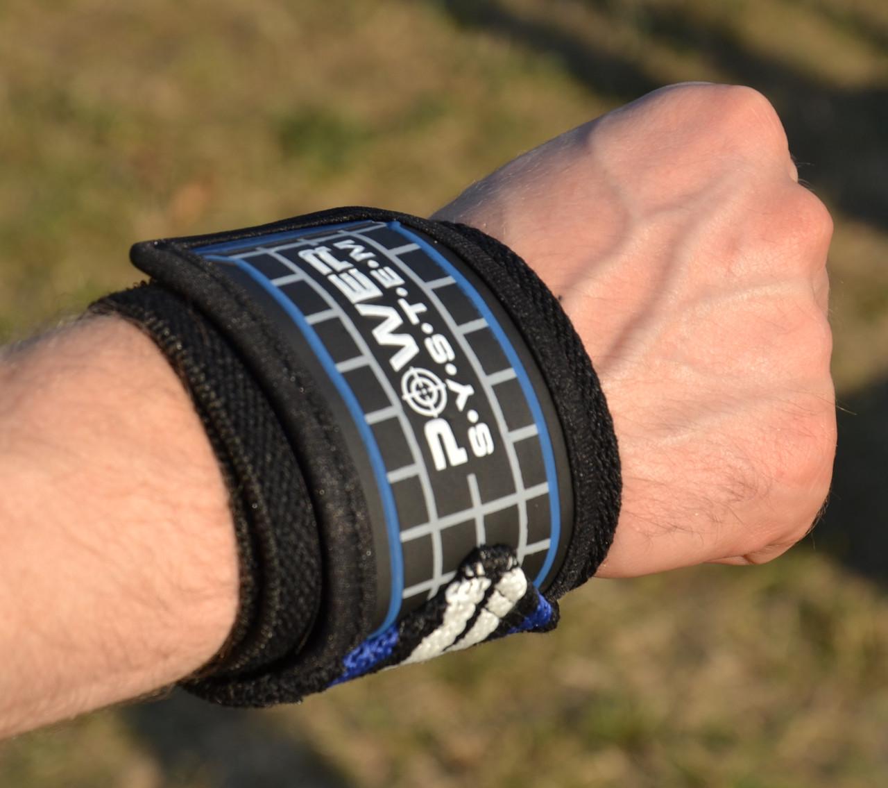Бинти кистьові Power System PS-3500 Wrist Wraps Blue/Black (A-012086) - фото 2 Бинти кистьові Power System PS-3500 Wrist Wraps Blue/Black (A-012086) - фото 2