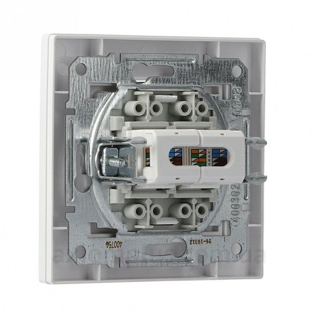 Розетка комп'ютерна Schneider 2-я RJ45 кат.6/UTP Asfora Білий (EPH4800121) - фото 5 Розетка комп'ютерна Schneider 2-я RJ45 кат.6/UTP Asfora Білий (EPH4800121) - фото 5