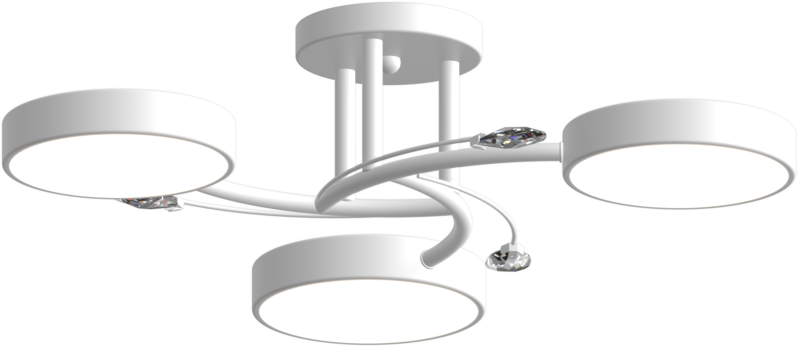 Люстра светодиодная акриловая Sirius B X13255/3 WT Белый